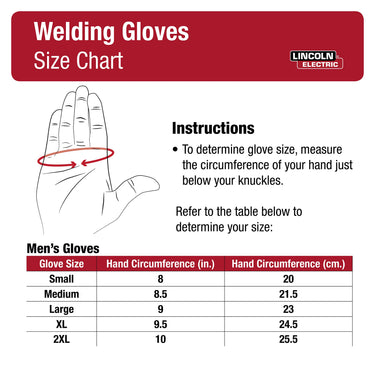 Lincoln Electric Grain Leather TIG Welding Gloves | High Dexterity | Large | K2981-L, White, Black